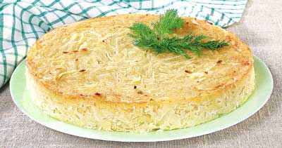 Капустный пирог с манной крупой