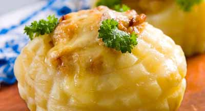 Картофель фаршированный, «Лапоточки»